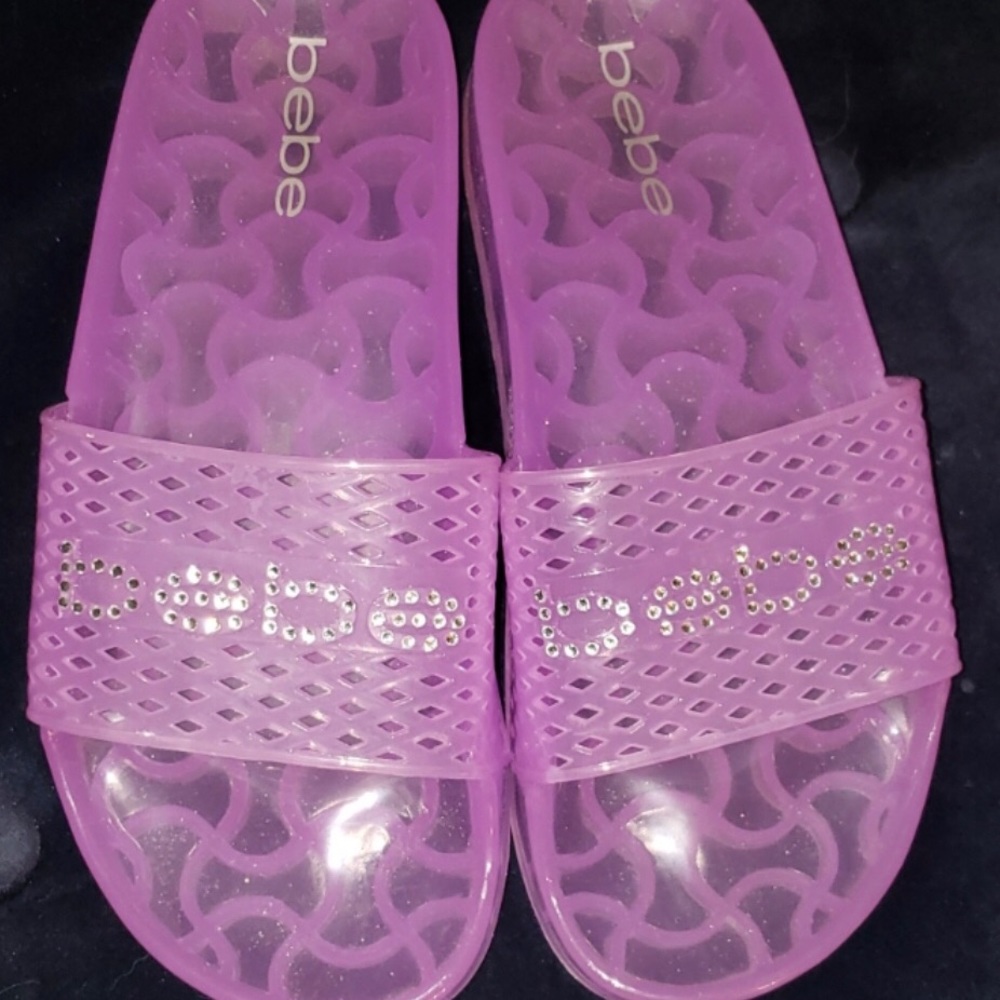 Bebe Size 8 Jelly Slides